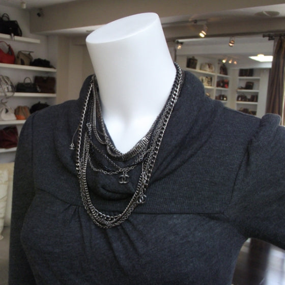 Chanel Layered Chain CC Necklace 2 of 5