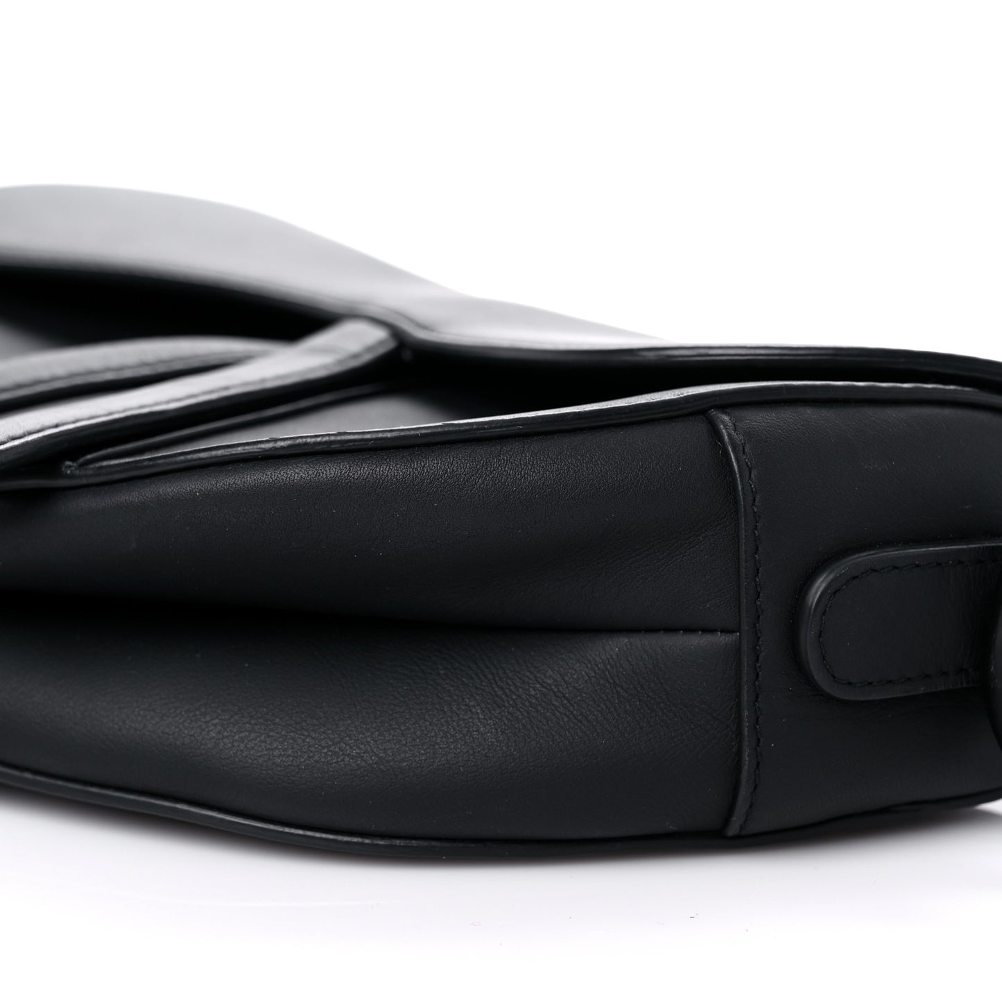 Ultra Matte Calfskin Saddle Bag Black
