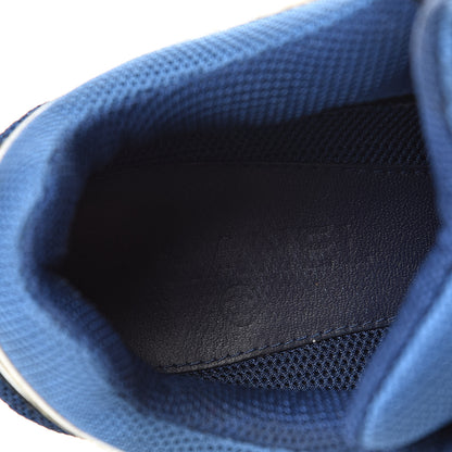Chanel Suede Calfskin CC Sneakers 40 Blue Black 10 of 14