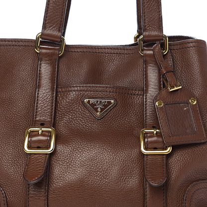 Prada Vitello Daino Shoulder Bag Bruciato 11 of 11