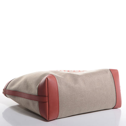 Gucci Linen Medium Craft Logo Tote Coral 5 of 10