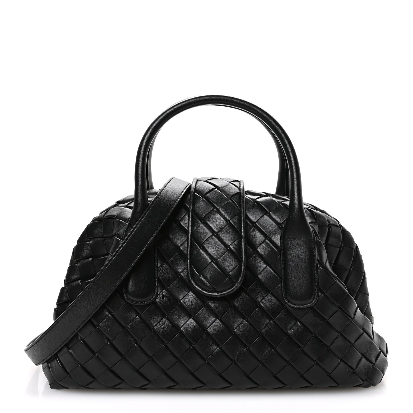 Nappa Intrecciato Teen The Lauren 1980 Bauletto Black