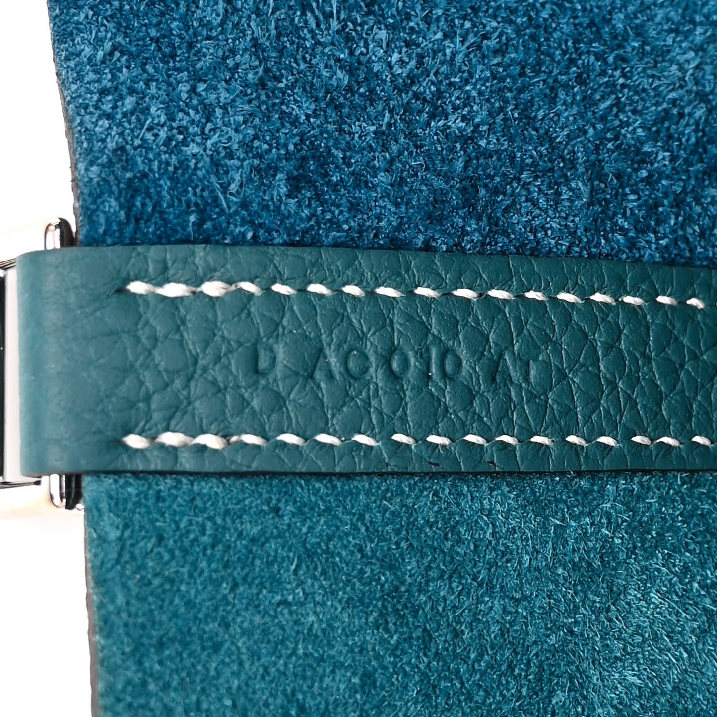 Taurillon Clemence Casaque Picotin Lock 22 MM Vert Bosphore Deep Bleu