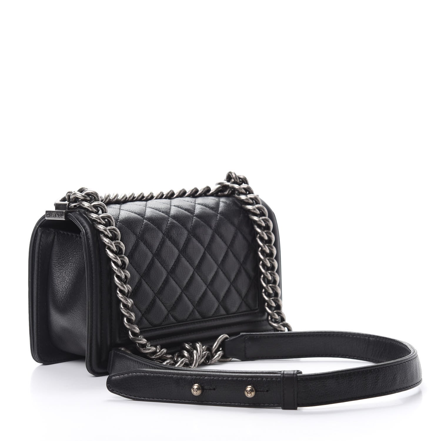 Chanel Calfskin Quilted Small Boy Flap Black 3 of 12