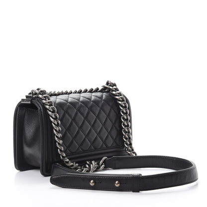Chanel Calfskin Quilted Small Boy Flap Black 3 of 12