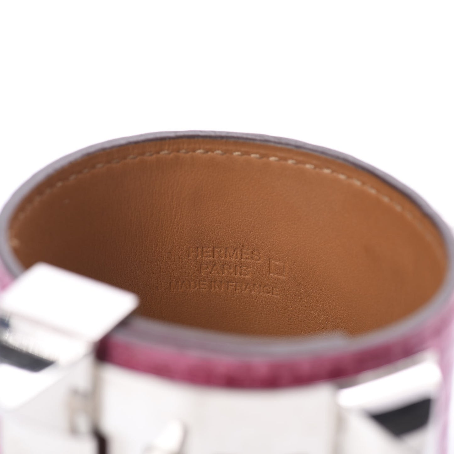Shiny Alligator Collier De Chien CDC Bracelet S Fuchsia