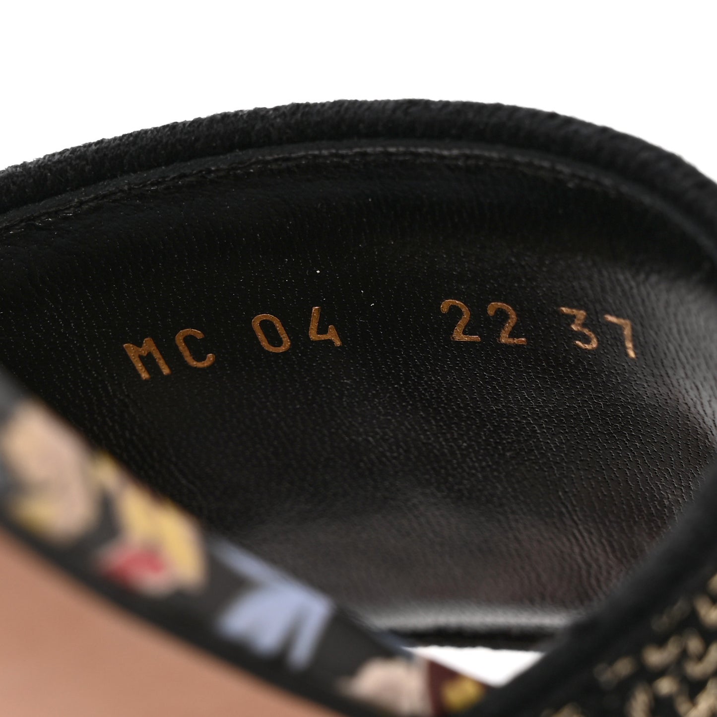 Canvas Toile de Jouy Pop Embroidered Dway Flat Slide Sandals 37 Black Multicolor