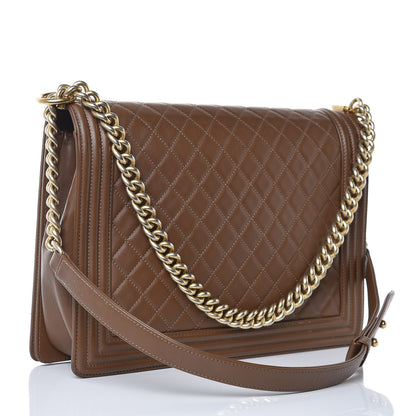 Chanel Calfskin Quilted Large Boy Flap Brown 3 of 20