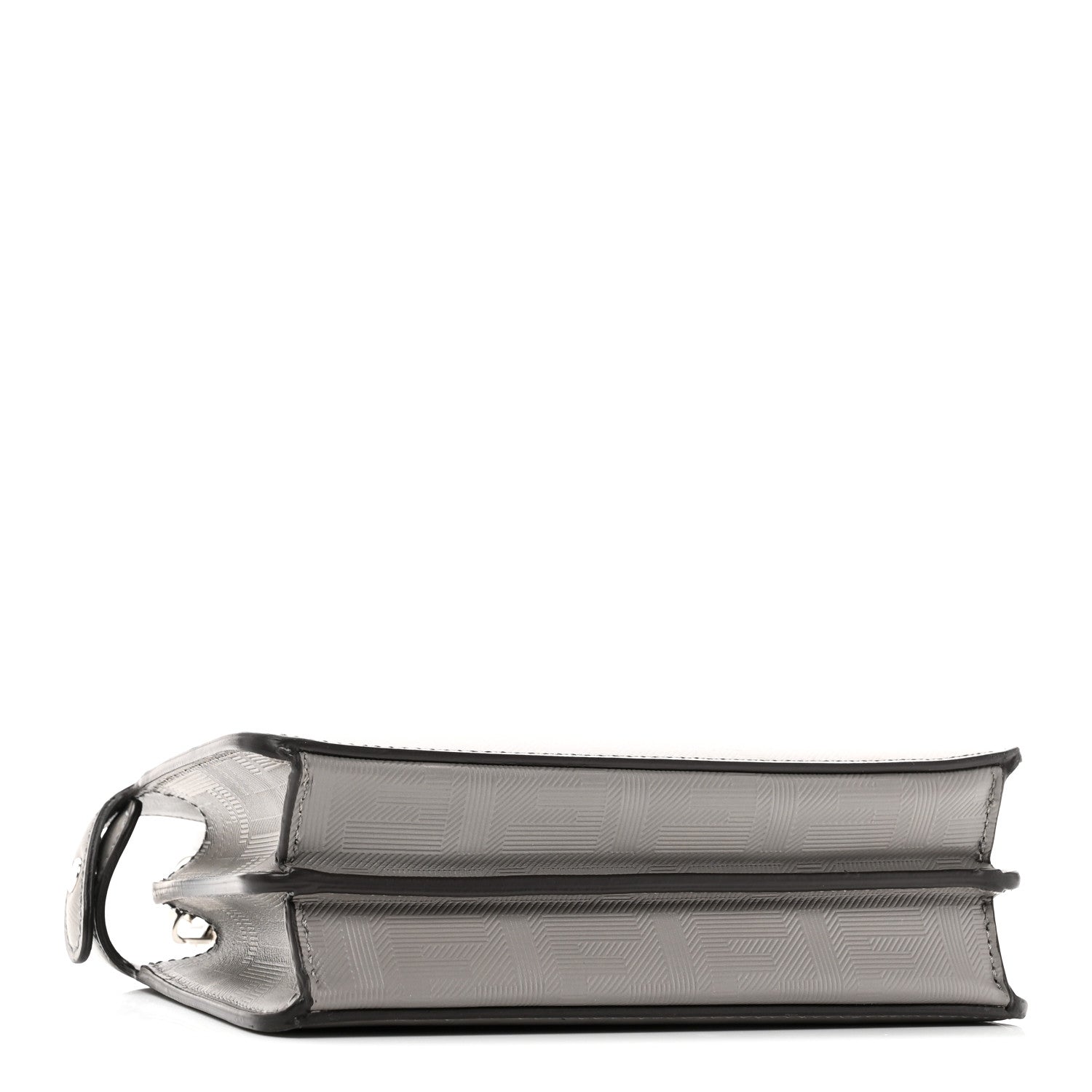 Fendi Calfskin Striped Texture FF Peekaboo I See U X Cross Satchel