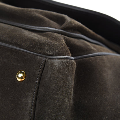 Gucci Suede Medium 1973 Top Handle Satchel Olive 9 of 19