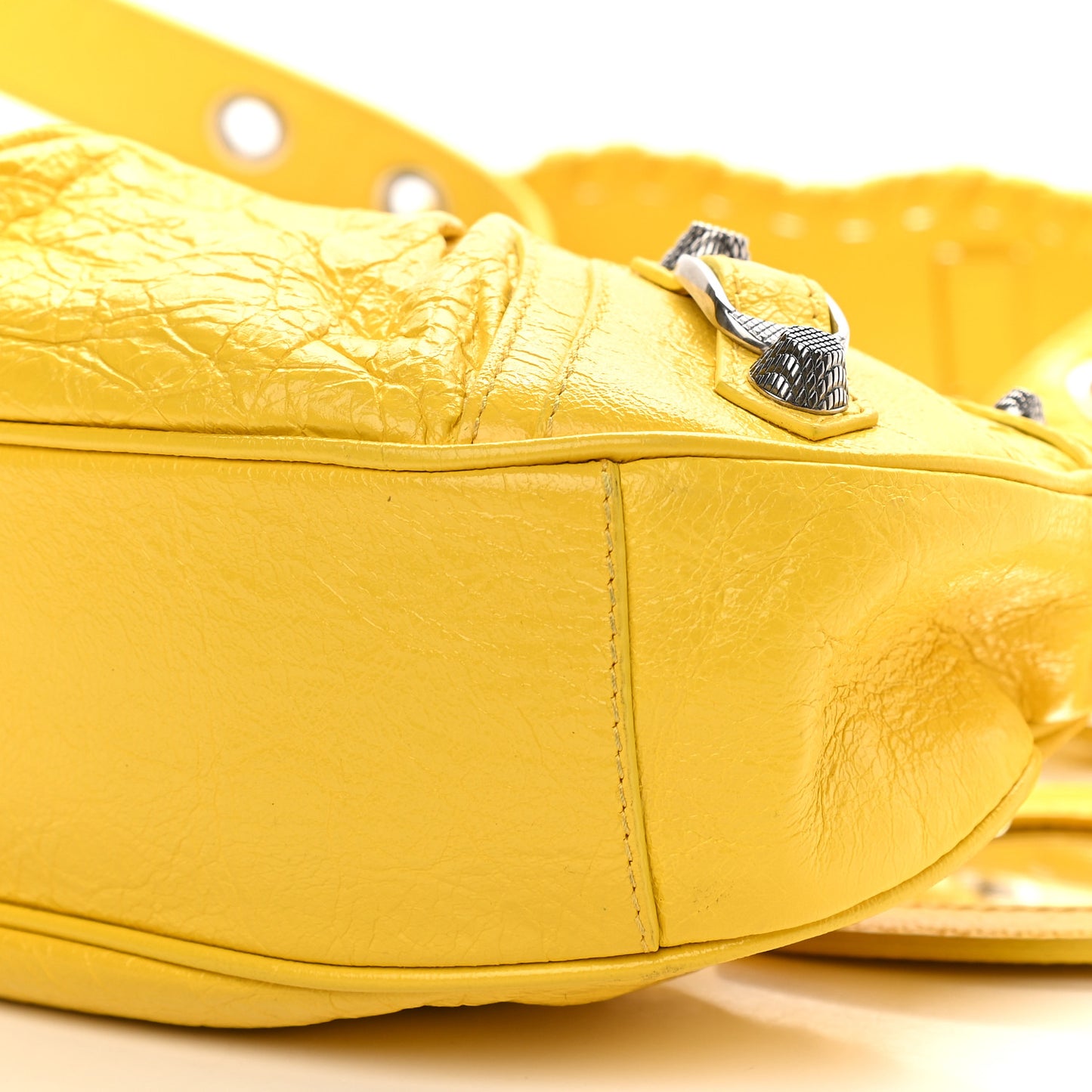 Agneau Arena Le Cagole Shoulder Bag XS Yellow