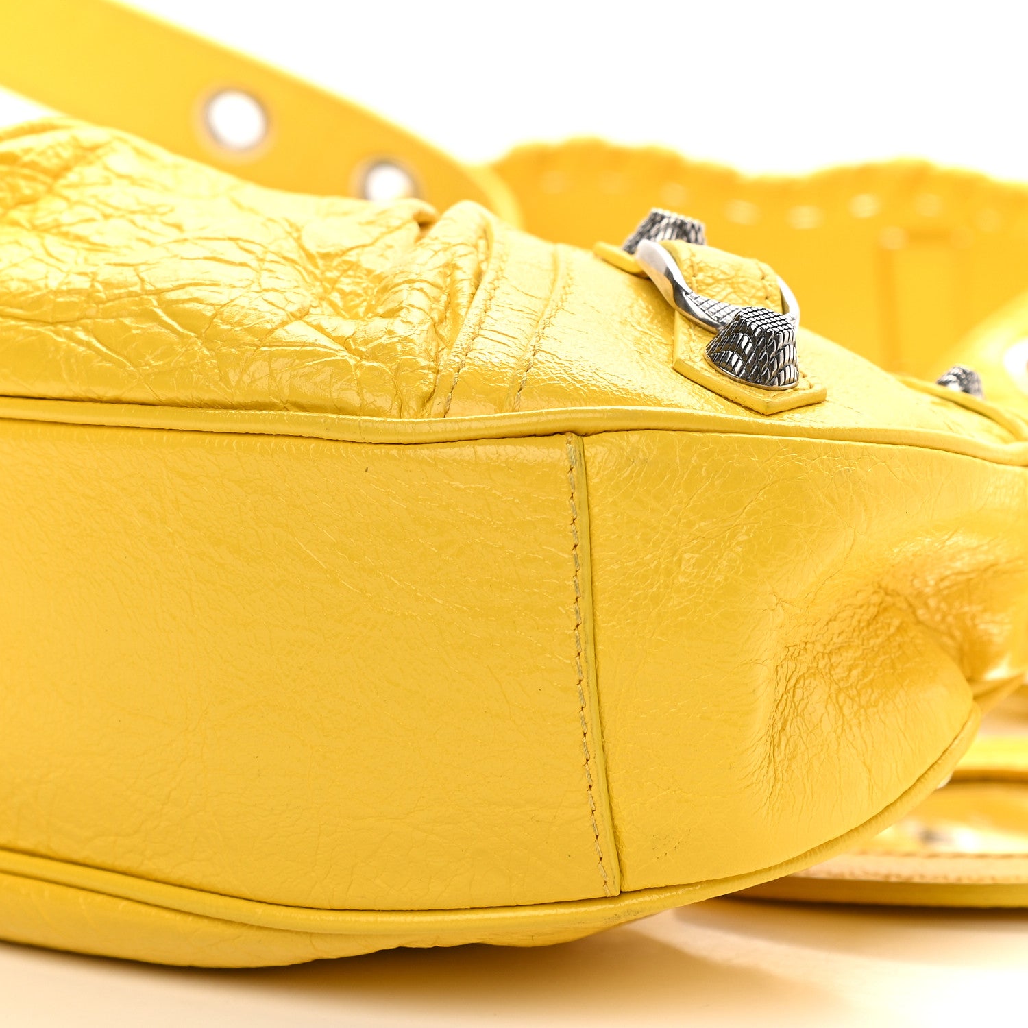 Balenciaga Agneau Arena Le Cagole Shoulder Bag XS Yellow 8 of 10