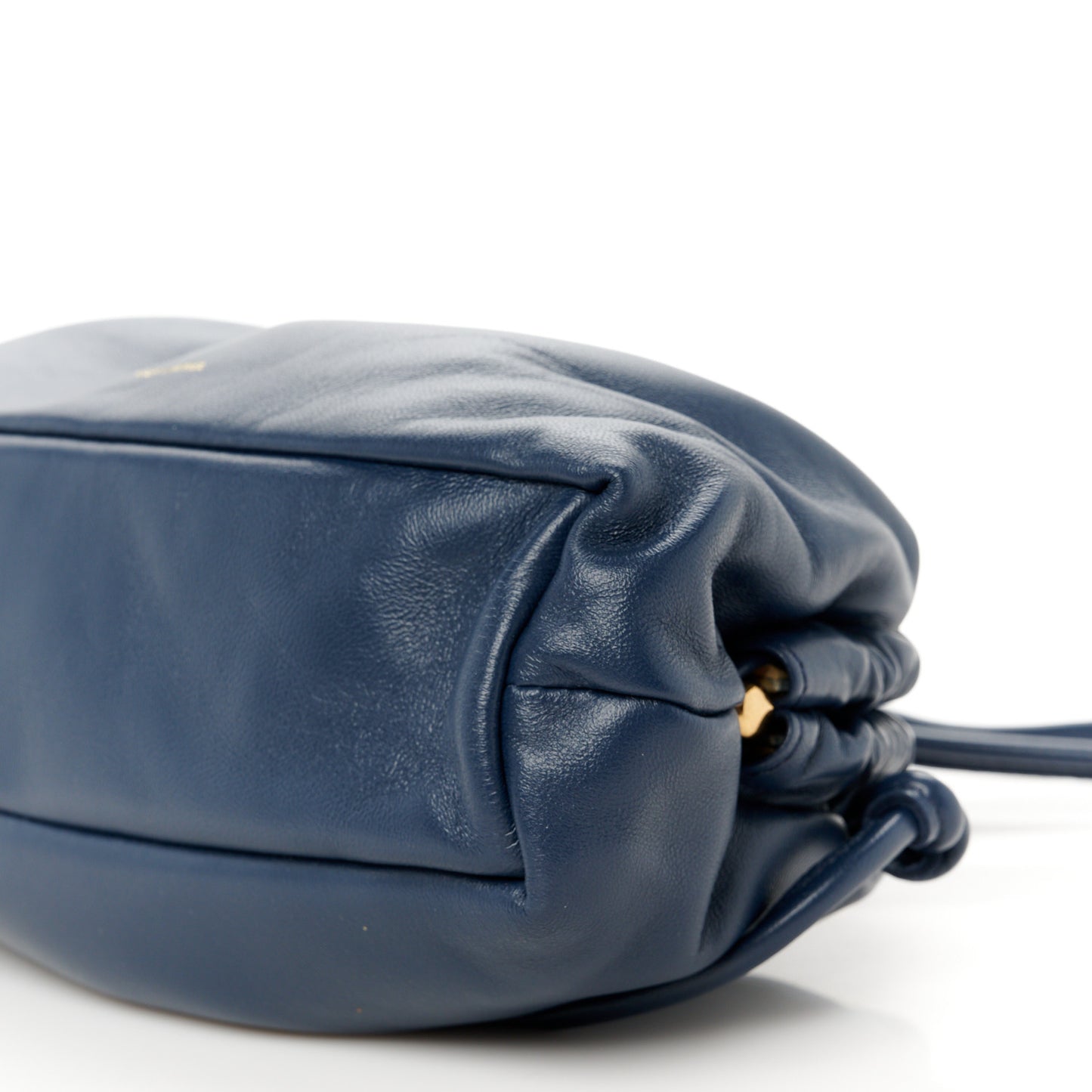 Lambskin Mini Cloud Clutch  Blue