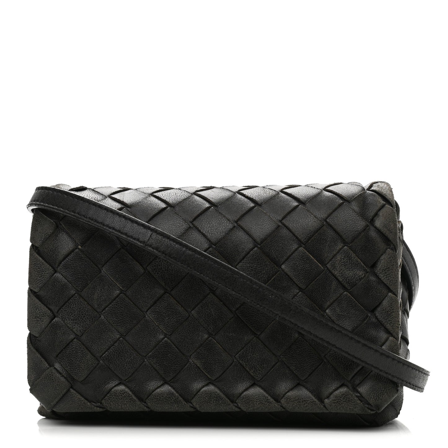 Nappa Intrecciato Mini Crossbody Bag Black