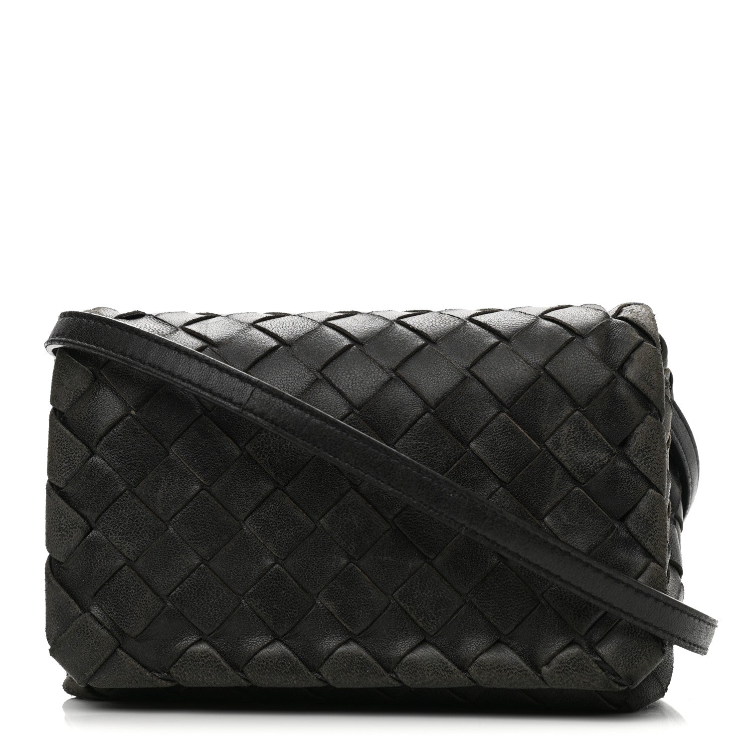 Bottega Veneta Nappa Intrecciato Mini Crossbody Bag Black 1 of 12