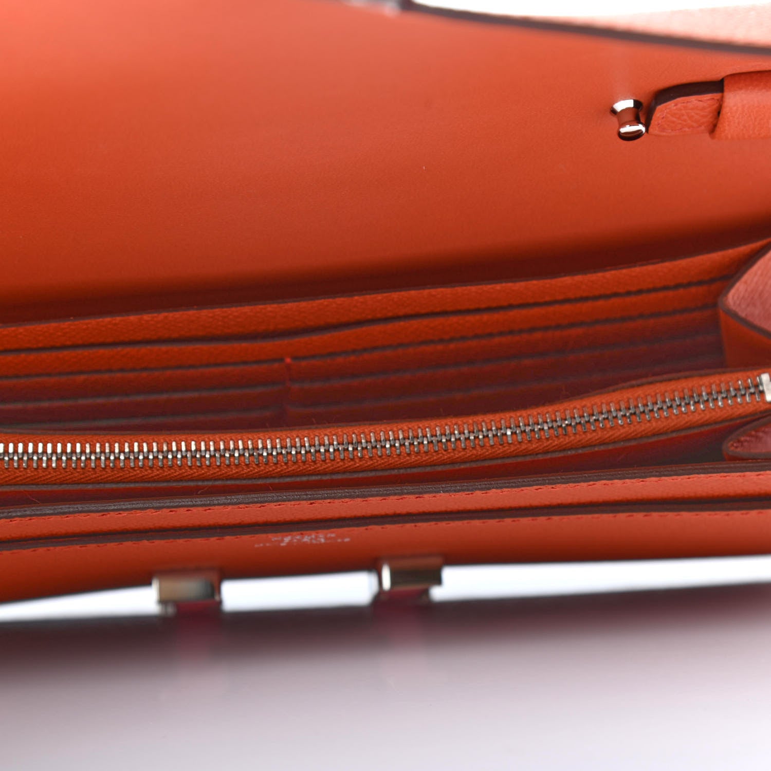 Hermes Epsom Enamel Constance Wallet To Go Terre Battue Rose Confetti 4 of 4