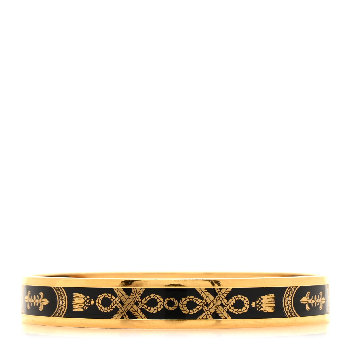 Enamel Printed Narrow Grand Apparat Bracelet 65 Black