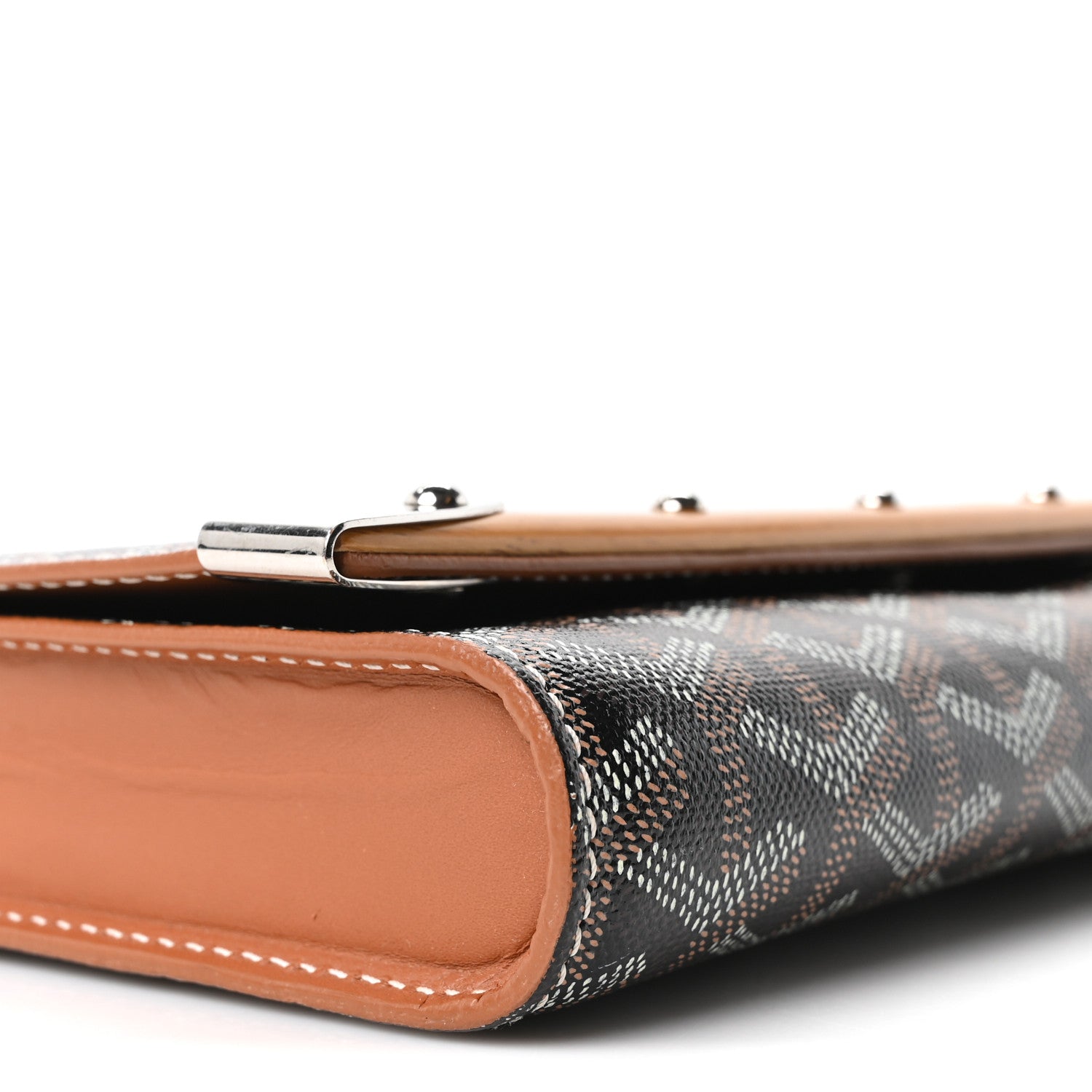 Goyard Goyardine Monte Carlo Bois Clutch With Strap Black Gold 8 of 9