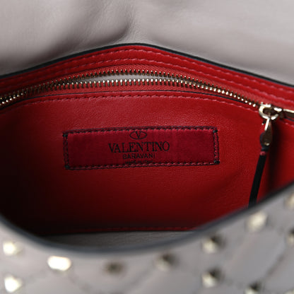 Valentino Garavani Lambskin Medium Rockstud Spike Shoulder Bag Poudre 6 of 10
