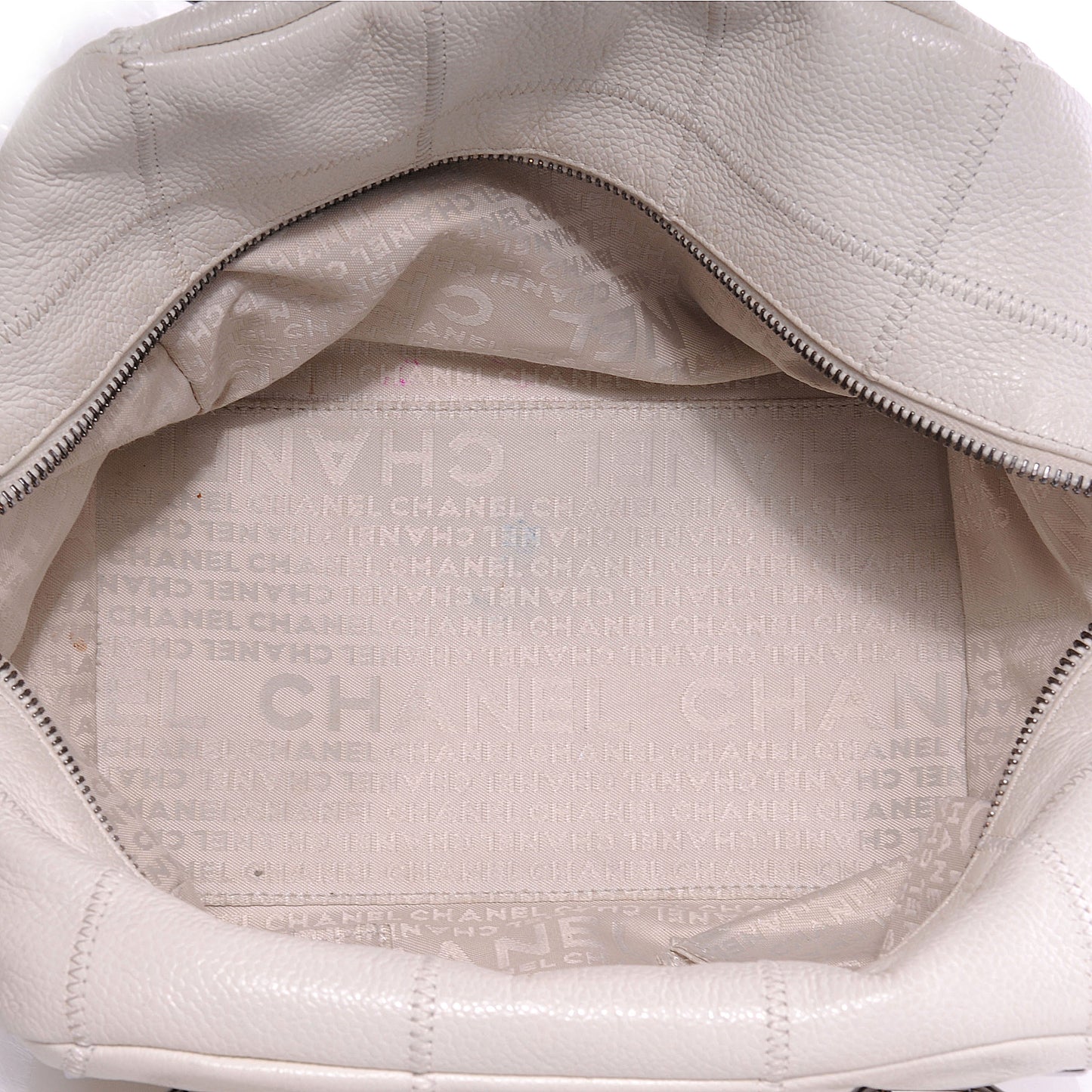 Leather Square Stitched Bowler White