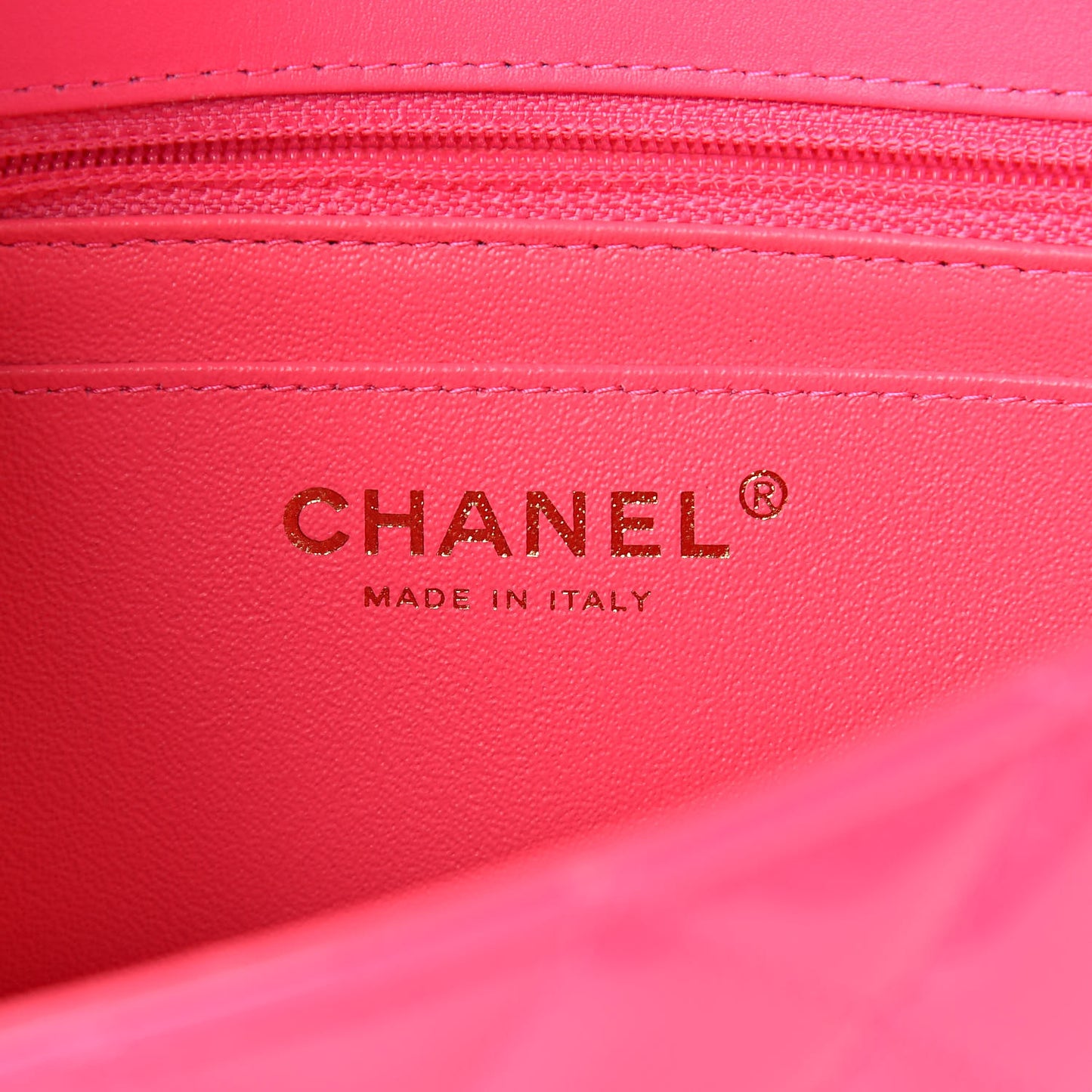 Patent Quilted Mini Rectangular Flap Pink