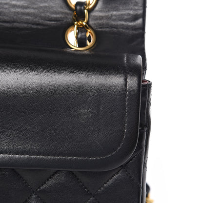 Chanel Lambskin Quilted Medium Double Flap Black 12 of 14