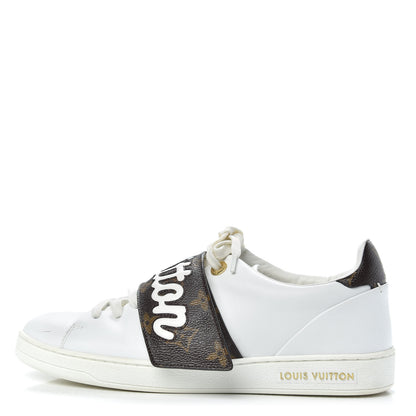 Louis Vuitton Calfskin Monogram Frontrow Sneakers 37.5 White 1 of 11