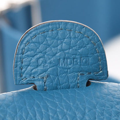 Hermes Taurillon Clemence Evelyne III PM Bleu Izmir 7 of 10