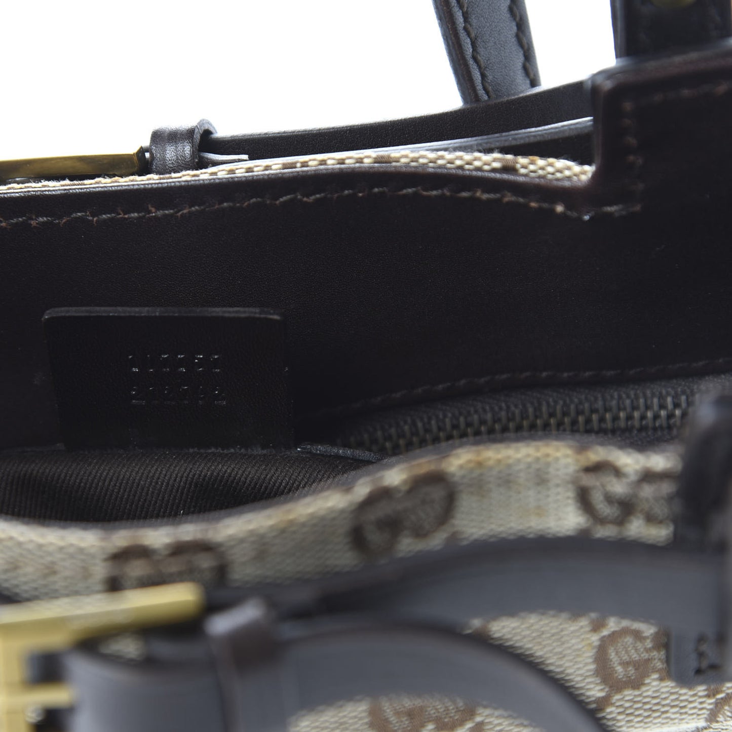 Monogram Small Bucket Tote Dark Brown