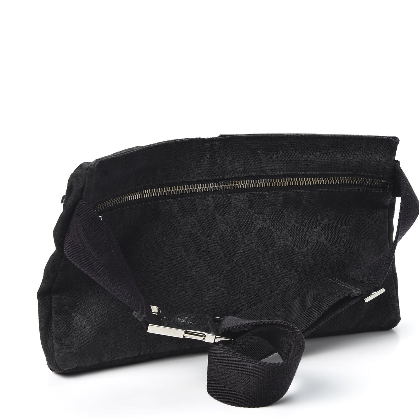 GG Monogram Double Pocket Belt Bag Black