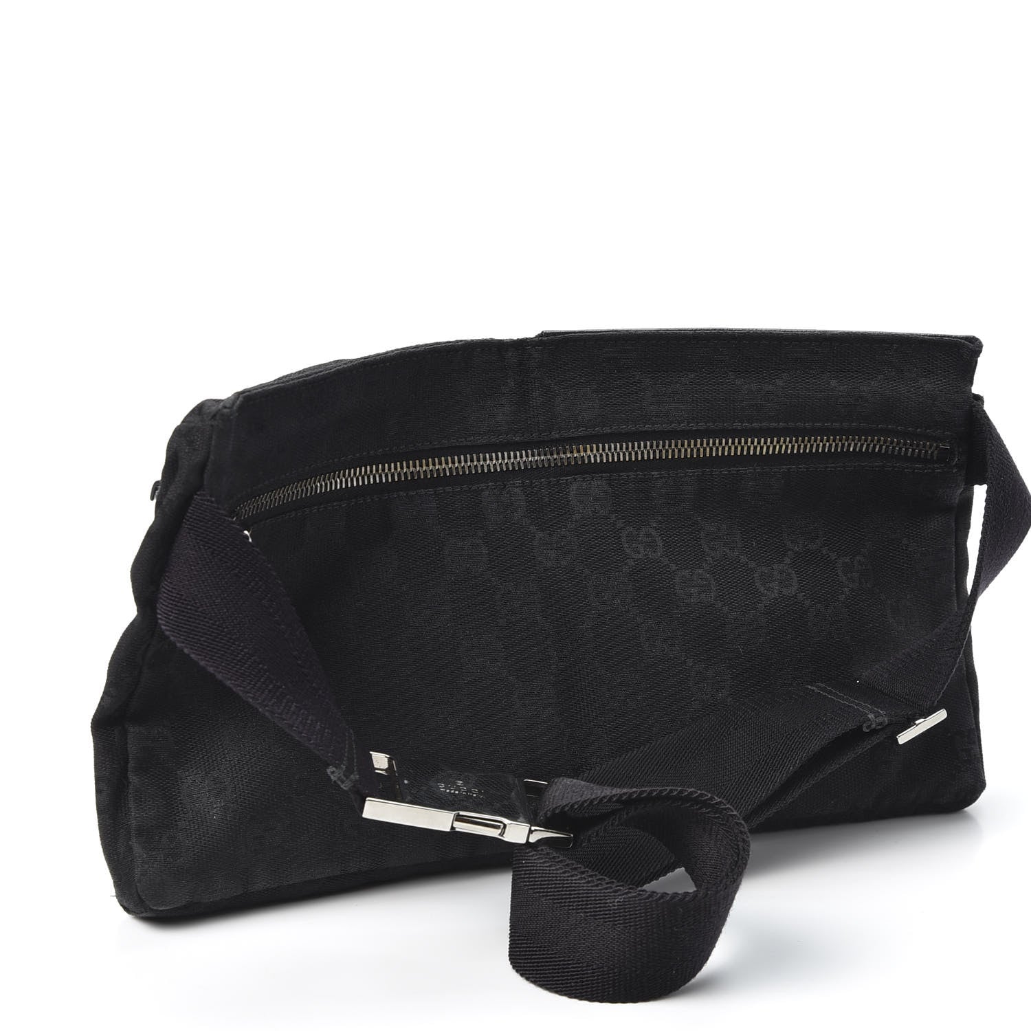 Gucci GG Monogram Double Pocket Belt Bag Black 2 of 8