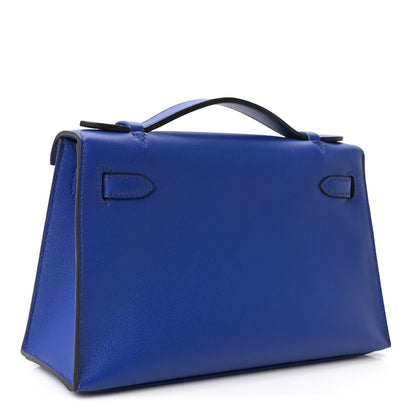Hermes Swift Kelly Pochette Clutch Bleu Electrique 3 of 11