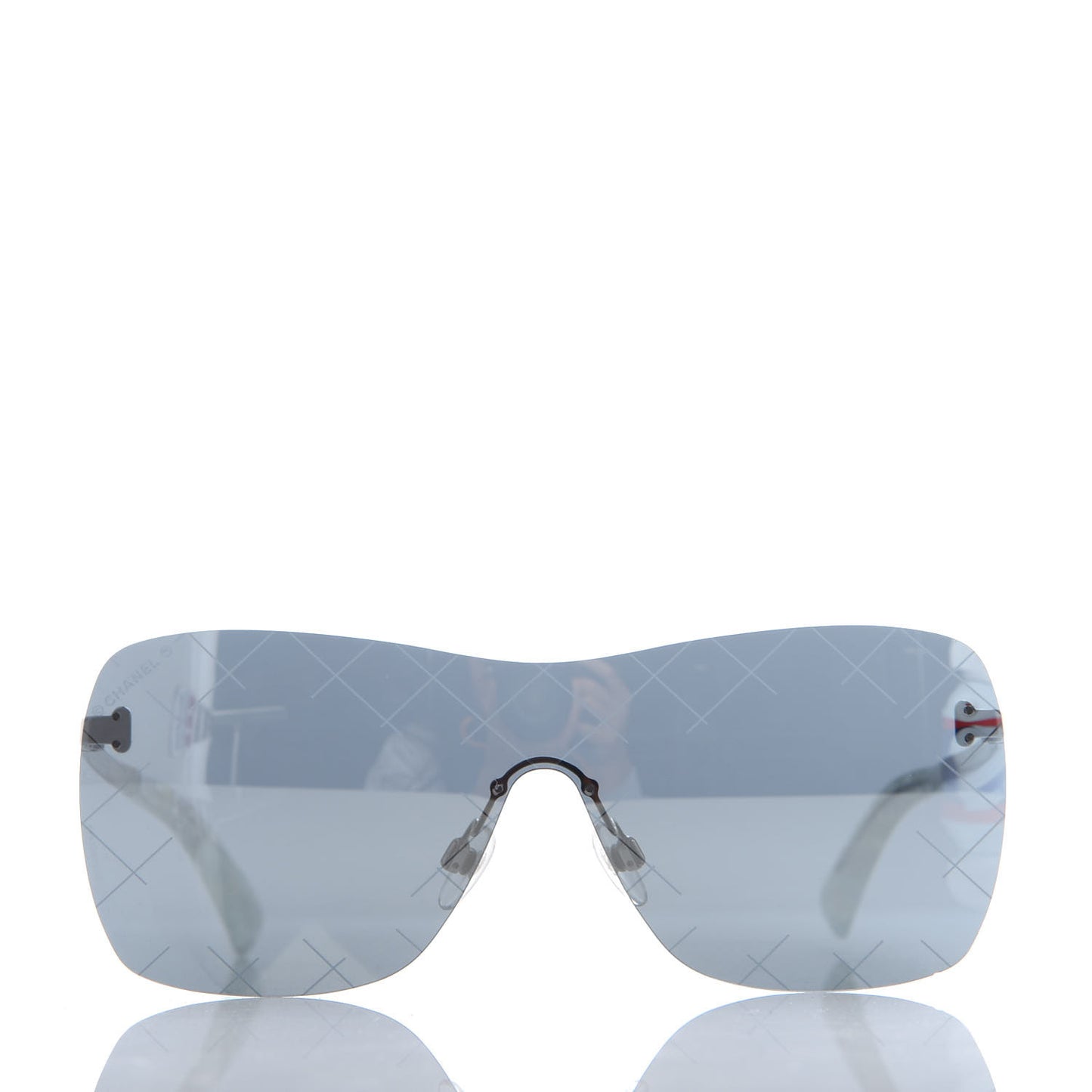 Metal Shield Runway Sunglasses 4215 Metallic Blue