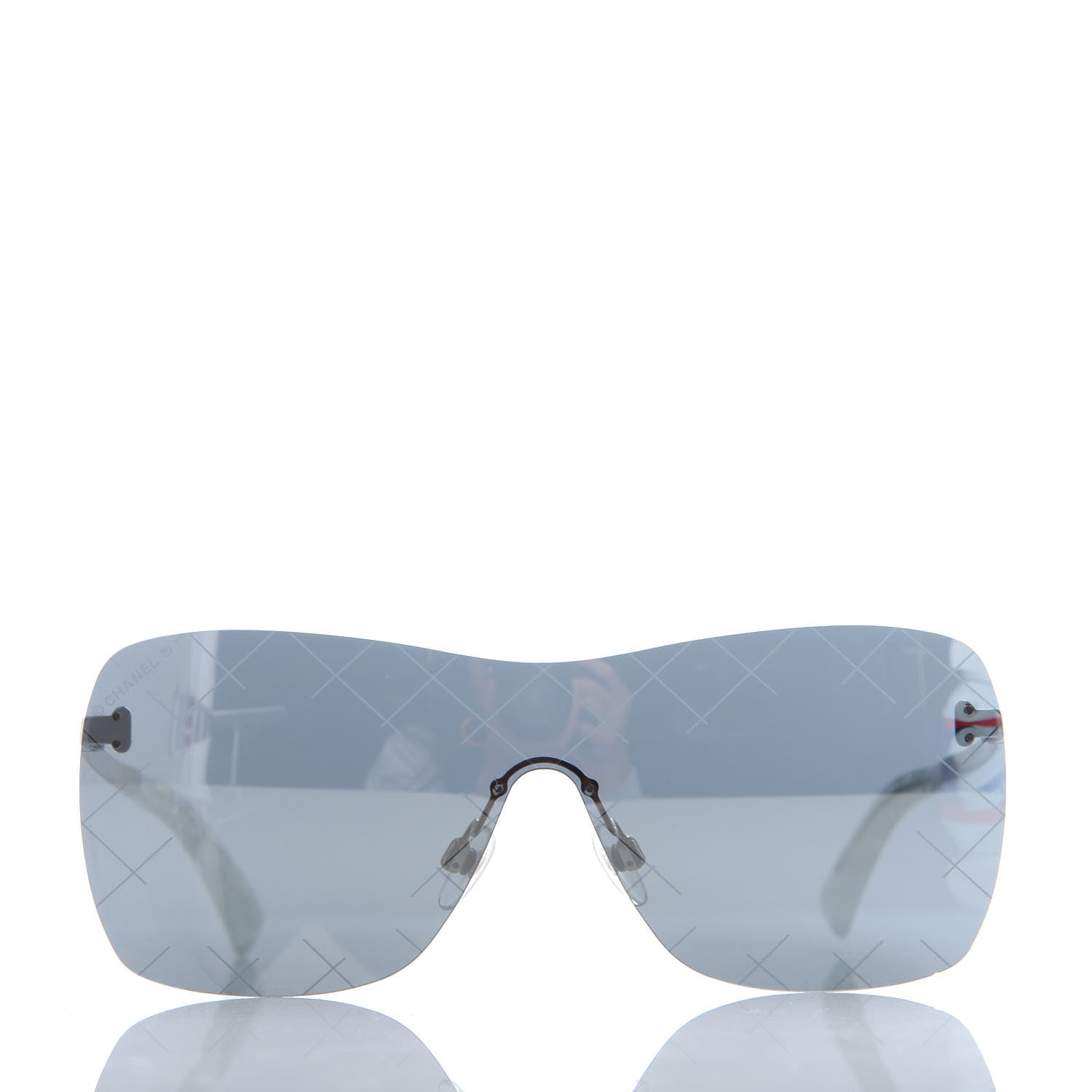 Chanel Metal Shield Runway Sunglasses 4215 Metallic Blue 2 of 8