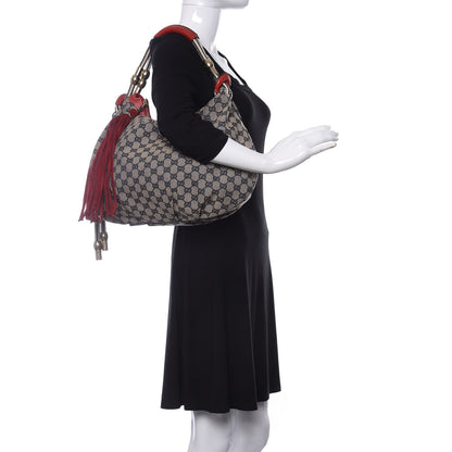 Gucci Monogram Acapulco Medium Hobo Navy 2 of 9