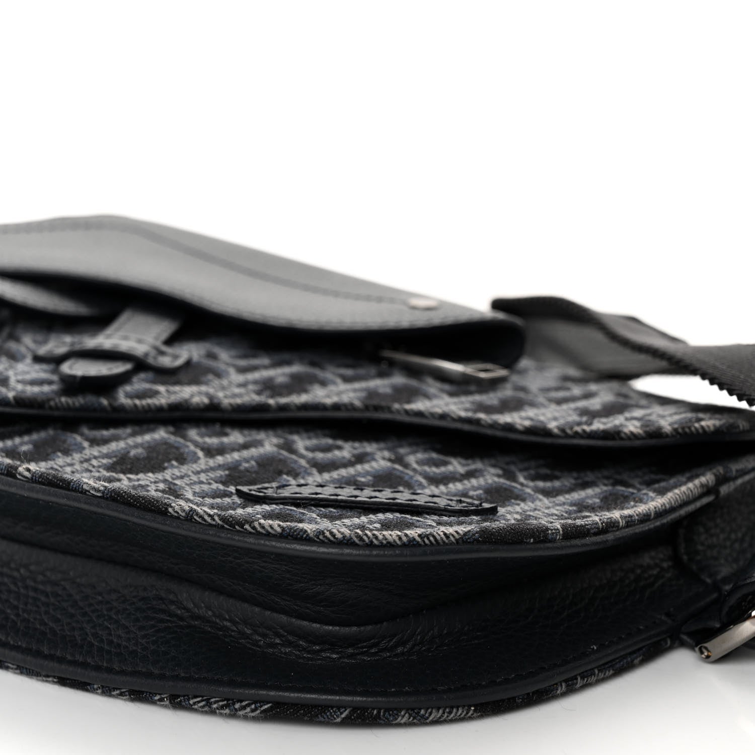 Christian Dior Oblique Saddle Messenger Pouch Blue Black 9 of 9