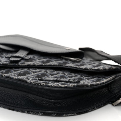 Christian Dior Oblique Saddle Messenger Pouch Blue Black 9 of 9