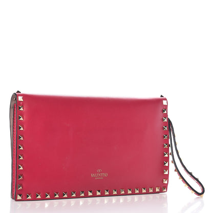 Valentino Garavani Nappa Rockstud Wristlet Clutch Cyclamin 3 of 10