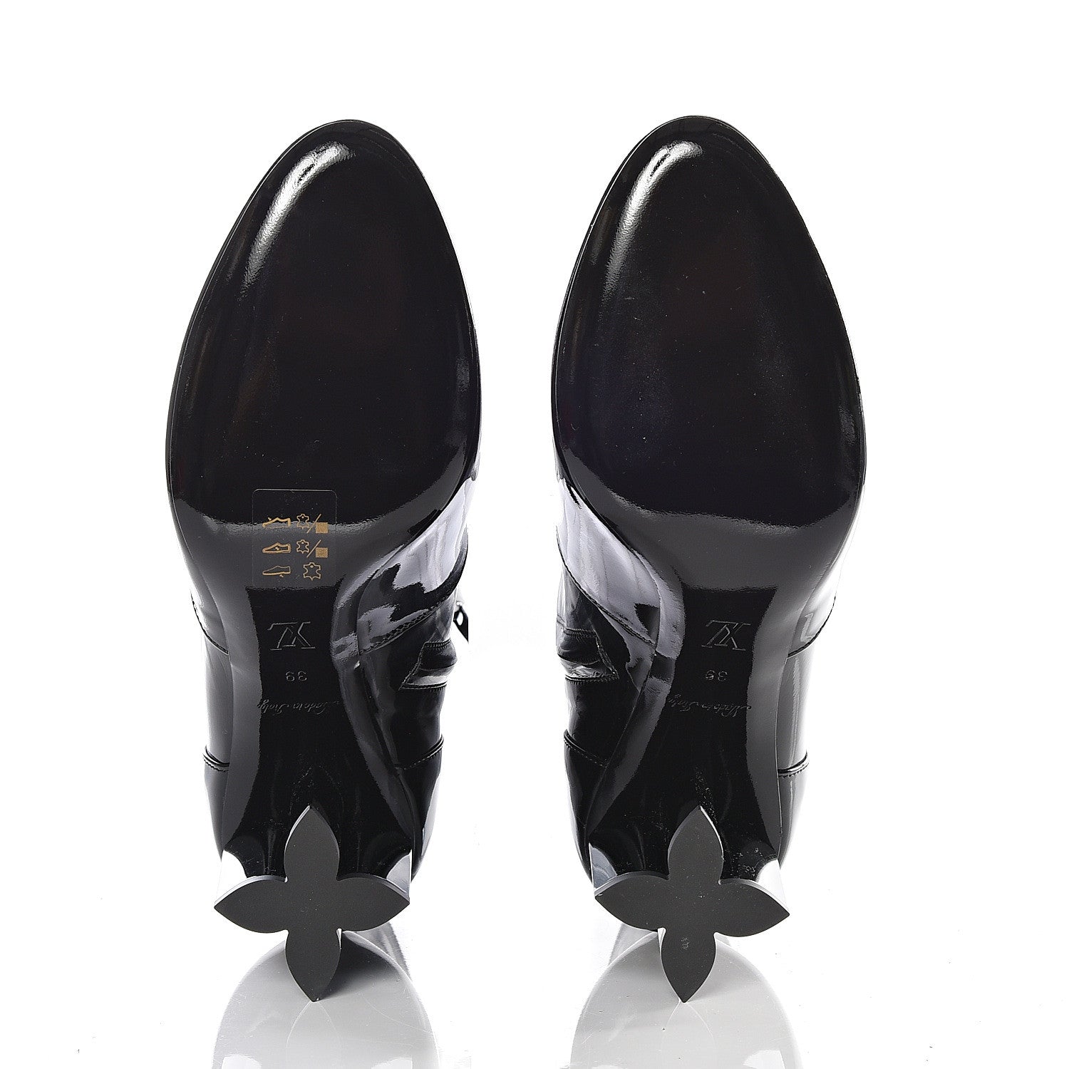 Louis Vuitton Patent Uniformes Silhouette Ankle Boots 39 Black 6 of 15
