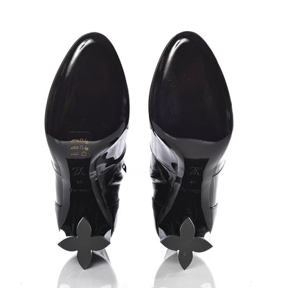 Louis Vuitton Patent Uniformes Silhouette Ankle Boots 39 Black 6 of 15