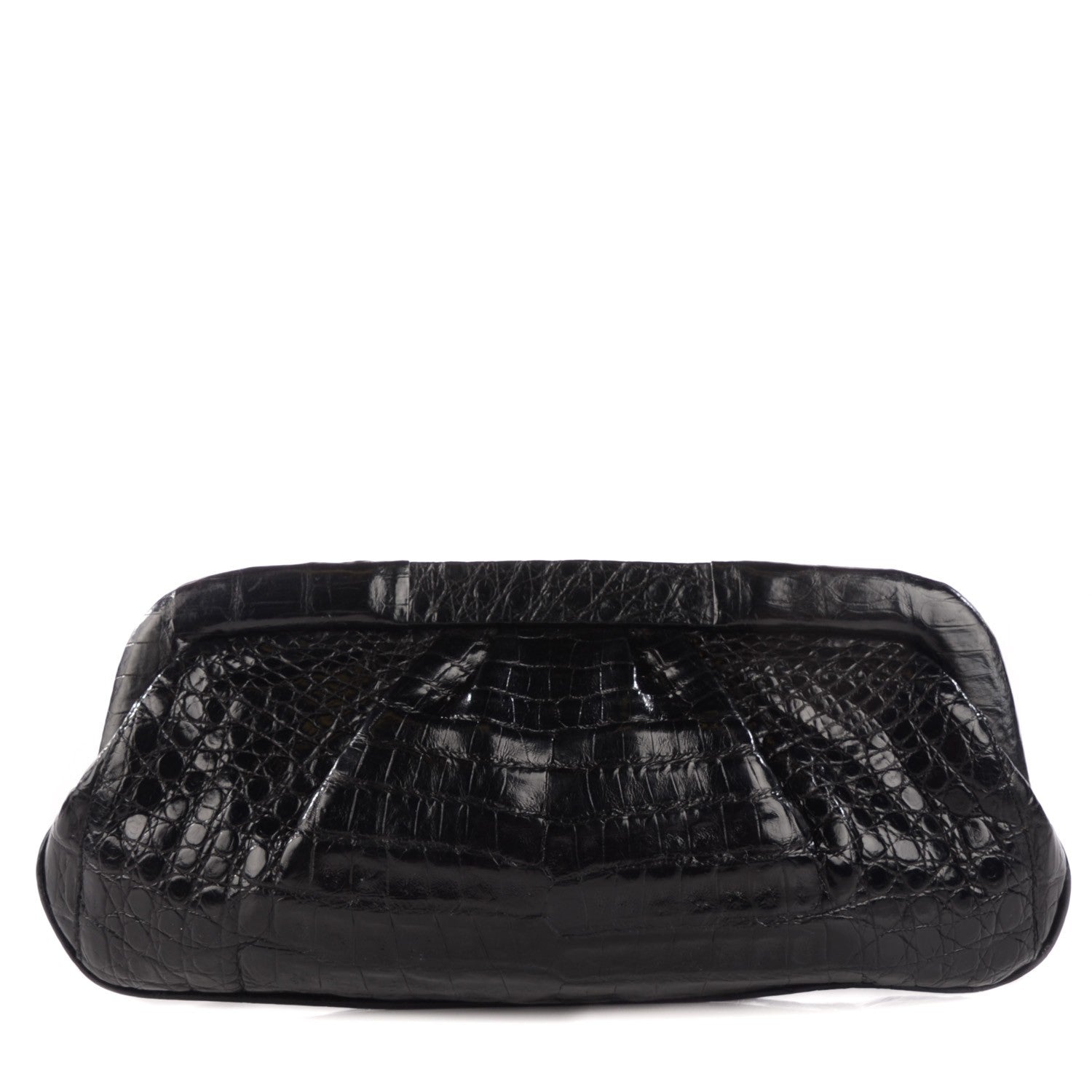 Nancy Gonzalez Crocodile Frame Clutch Black 1 of 8