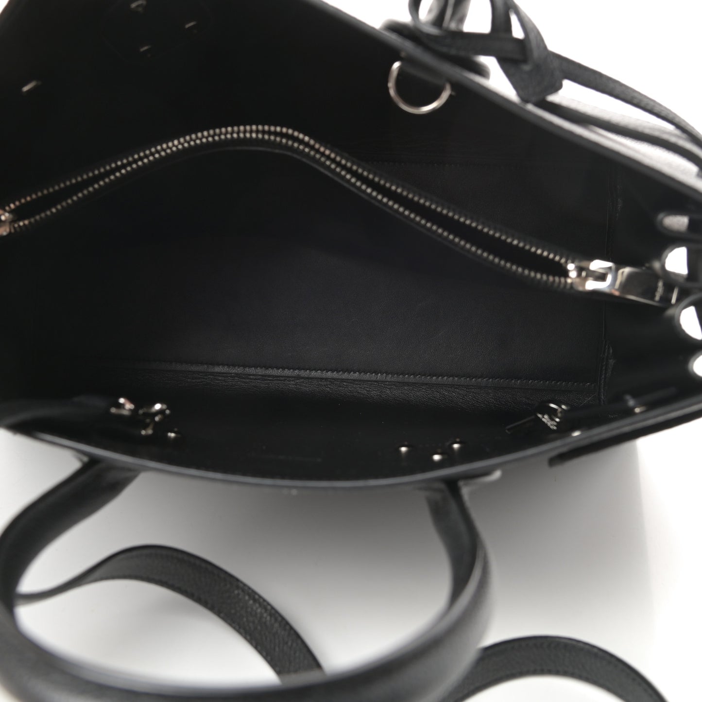 Grained Calfskin Small Sac De Jour Black
