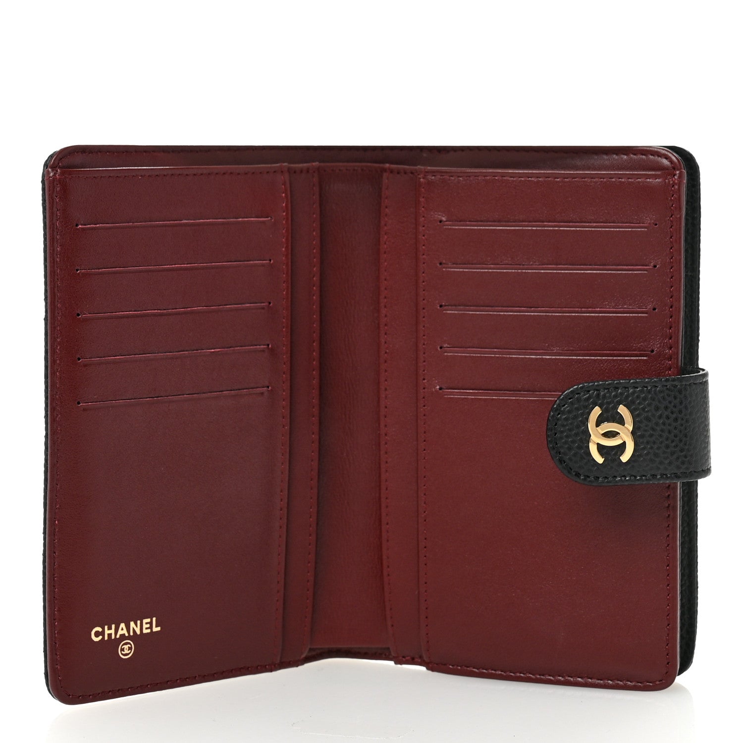 Chanel Caviar Quilted Zipped Pocket Wallet Black 5 of 8