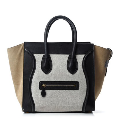 Celine Canvas Smooth Calfskin Suede Mini Tri-Color Luggage 1 of 21