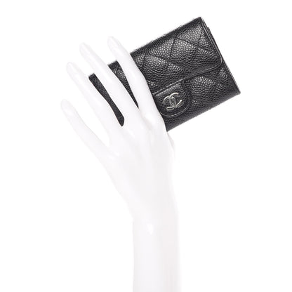 Chanel Caviar Quilted Flap Card Holder Black 2 of 9