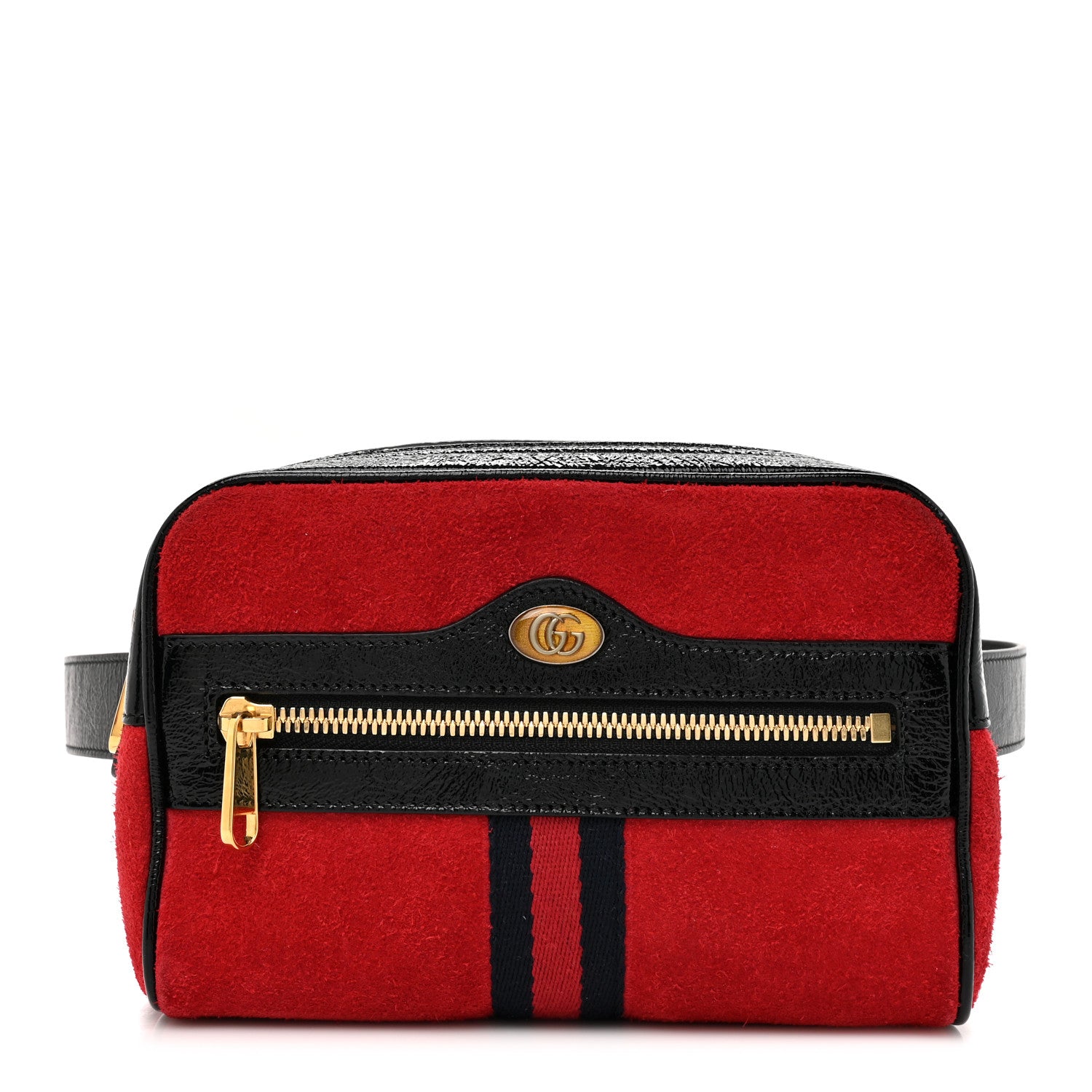 Gucci Suede Small Ophidia Belt Bag 85 34 Hibiscus Red 1 of 10
