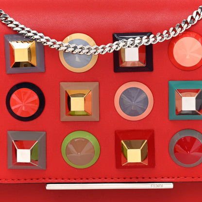 Fendi Vitello Liberty Studded Tube Wallet On Chain Fiamma Multicolor 8 of 11