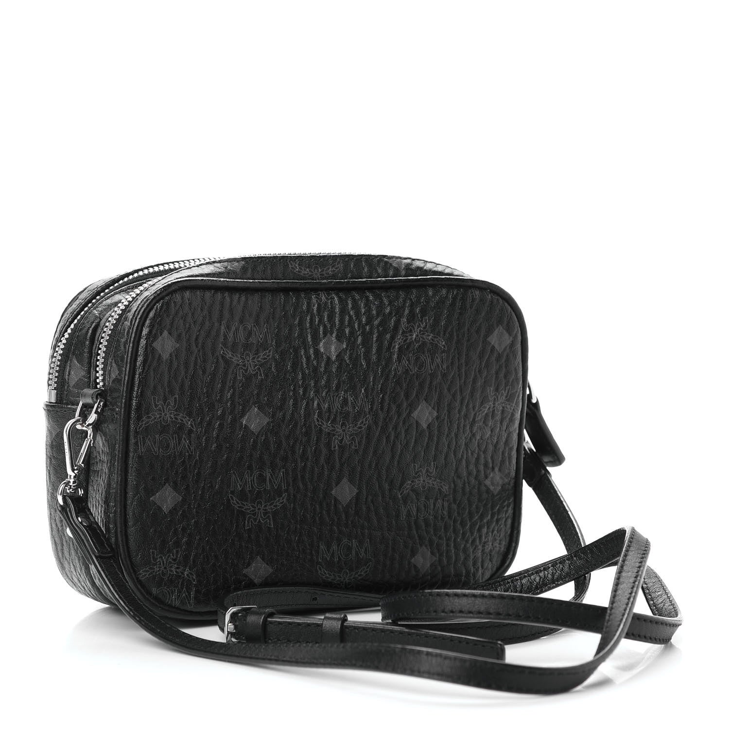MCM Visetos Camera Crossbody Bag Black 3 of 9