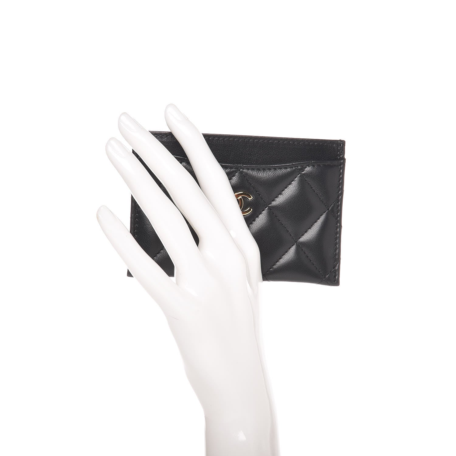 Chanel Lambskin Quilted Card Holder Black 2 of 8