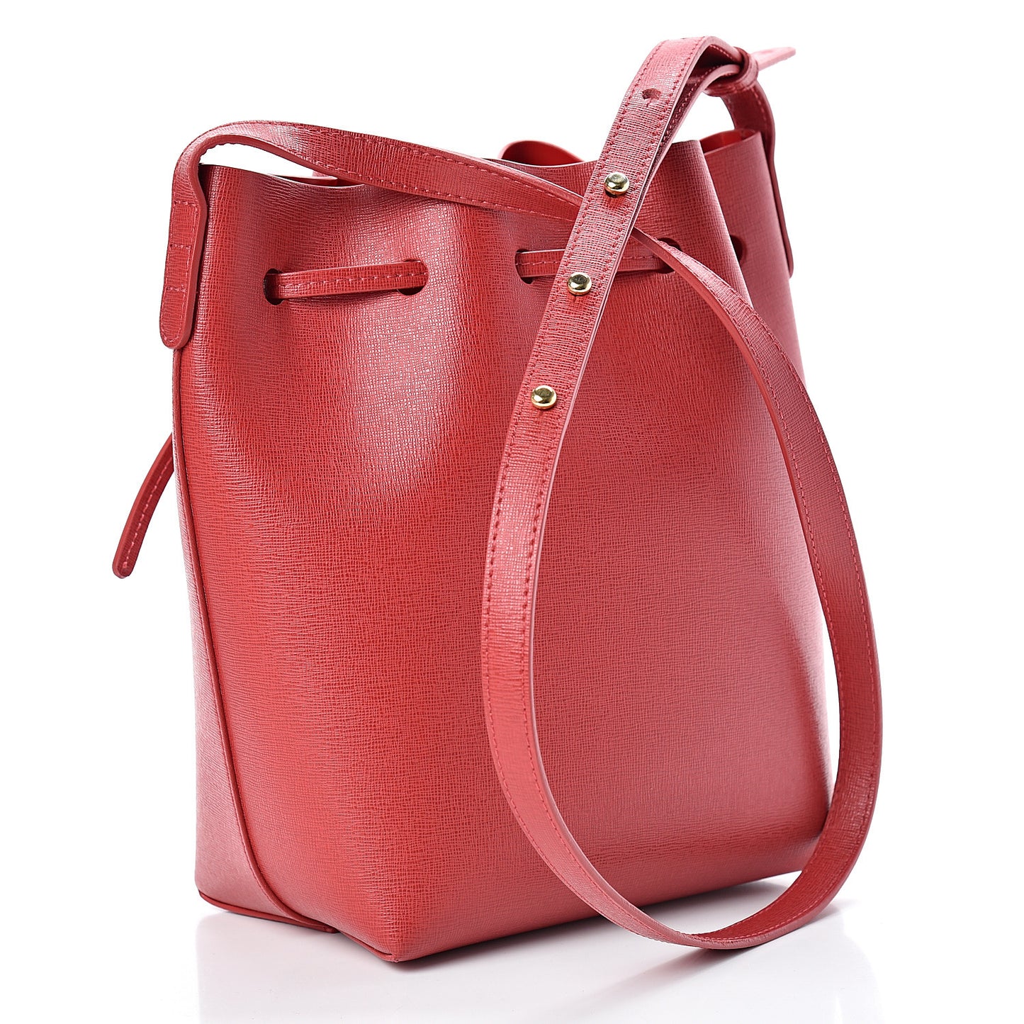 Saffiano Mini Bucket Bag Flamma